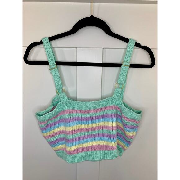 Show Me Your Mumu 3 Piece Nineties Knit Set in Pastel Dream Size M/L Striped - Picture 4 of 15